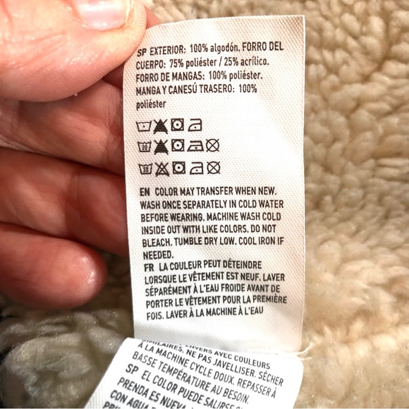 American Eagle Outfitters Denim Jean Jacket Cozy Sherpa Fleece Lining, Women’s M - Picture 11 of 16